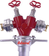 ADMIRAL Hydrantenstandrohr STORZ Aluminium DN 80 mit 1xC-Abgang & 1 Ventil