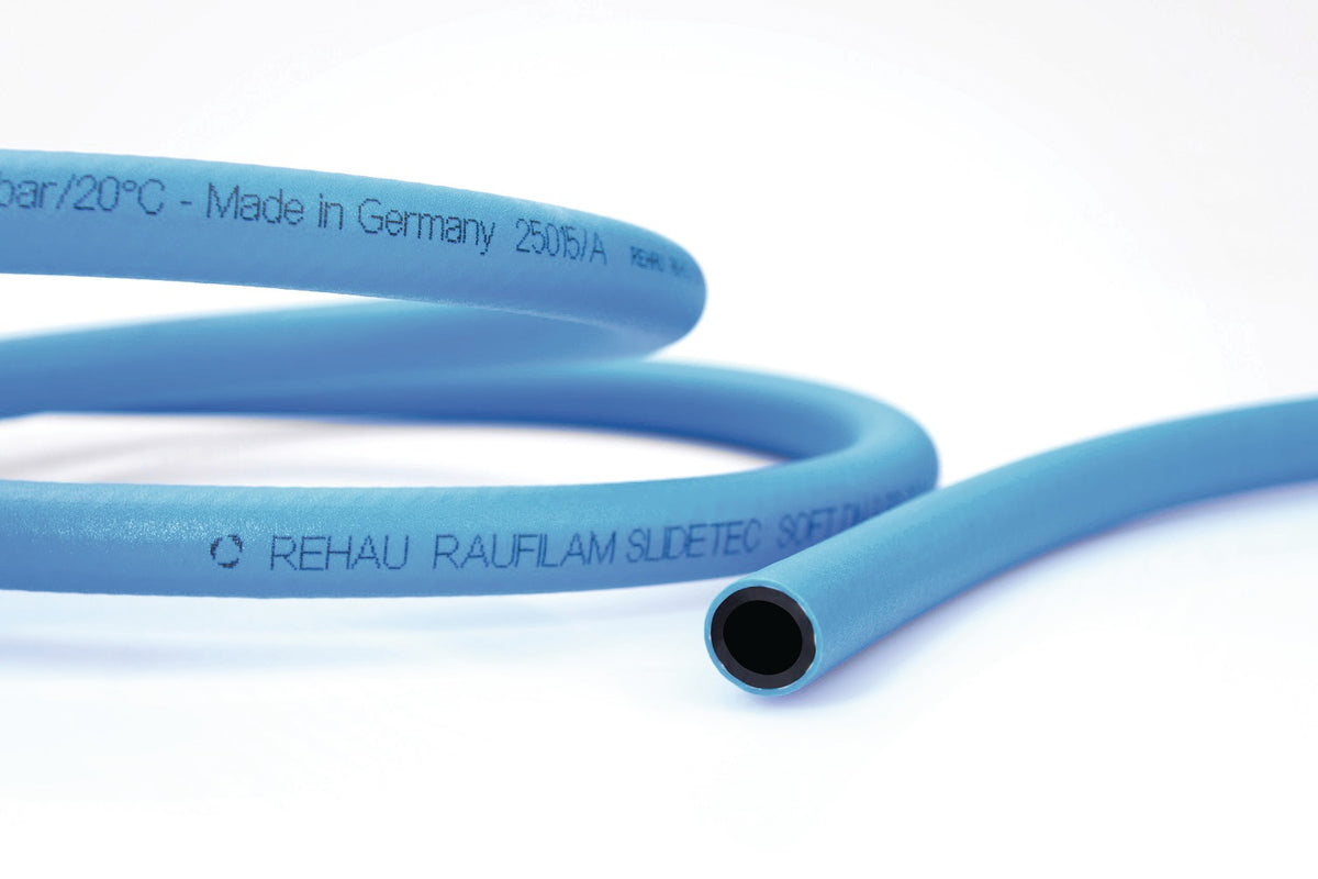 REHAU PVC Industrieschlauch Raufilam Slidetec soft ID 9 mm AD 14,6 mm Länge 50 m blau Rolle