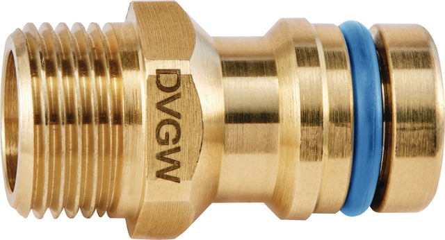 GEKA plus KTW Messing Gerätestecker G 1/2 Zoll SB – Trinkwasserzertifiziert, 5er-Pack