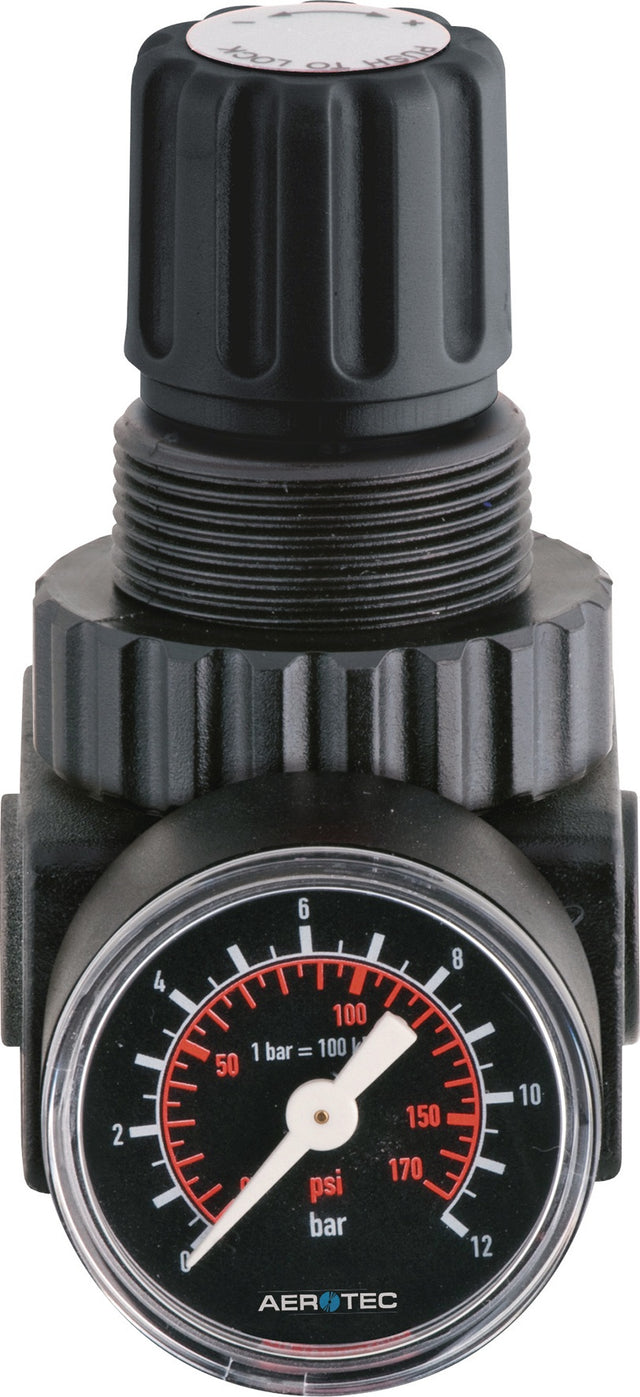 AEROTEC Druckregler FX 3100 1/4 Zoll mit Manometer, 0-8 bar, 1700 l/min