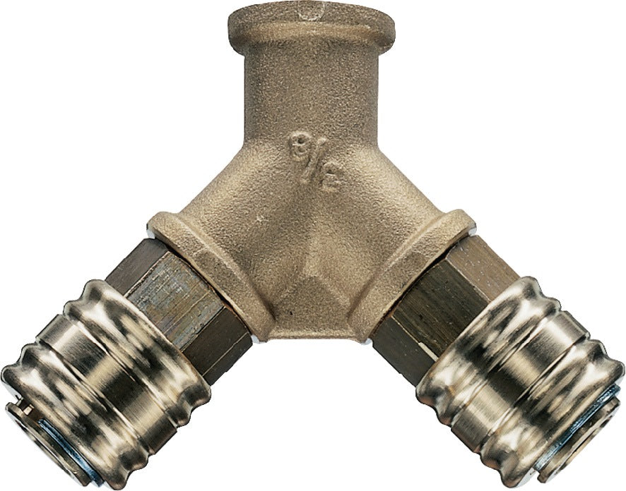 EWO Y-Verteiler G 1/2 Zoll DN 7,2 mit 2 Kupplungen und Innengewinde