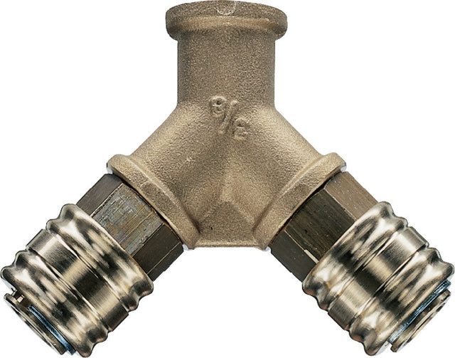 EWO Y-Verteiler G 1/2 Zoll DN 7,2 mit 2 Kupplungen und Innengewinde