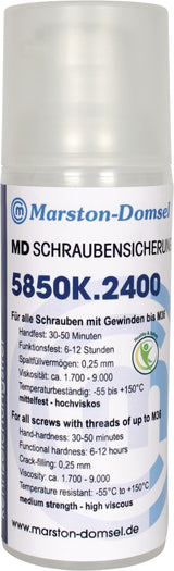 MARSTON Schraubensicherung MD-5850K.2400 50 g mittelfest hochviskos blau NSF S6 Flasche – 12 Stück