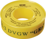 ULITH PTFE Dichtband FRp 12 m x 12 mm x 0,1 mm – DVGW-zugelassen, lebensmittelecht, chemikalienbeständig