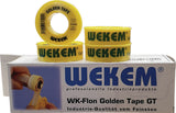 WEKEM PTFE Dichtband Golden Tape 12 m x 12,7 mm x 0,1 mm gelb – Hochdichtes Gewindedichtband