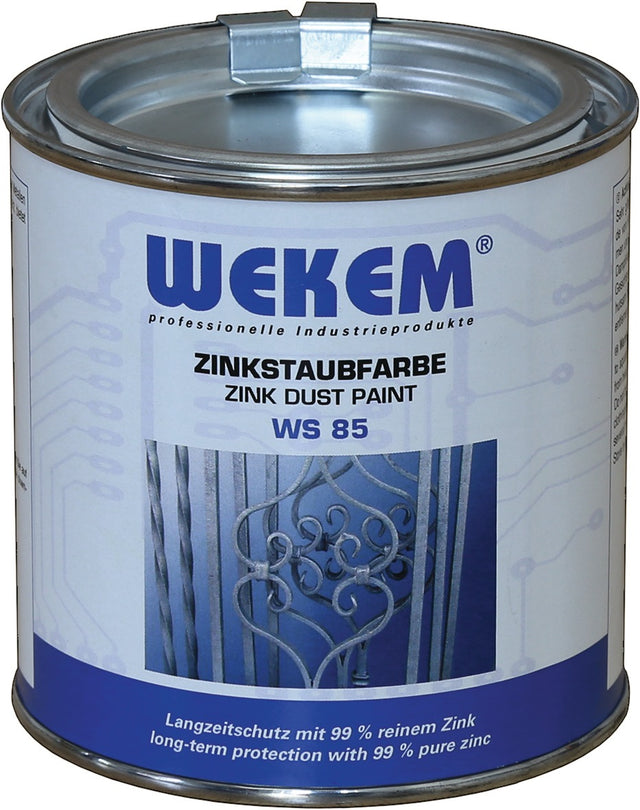 WEKEM Zinkstaubfarbe WS85 dunkelgrau metallisch matt 375 ml – 12er Pack Korrosionsschutz