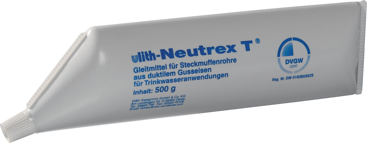 ULITH NEUTREX T Gleitmittel für Gussrohre – 500 ml Tube, gräulich, 24er Pack