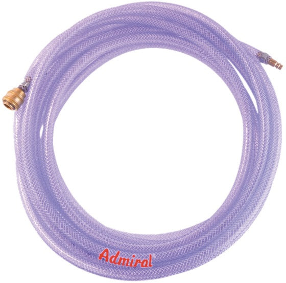 ADMIRAL Druckluftset Admi®Clear TX 10 m – transparenter PVC-Druckluftschlauch mit Steckkupplungen, 9 mm Innendurchmesser