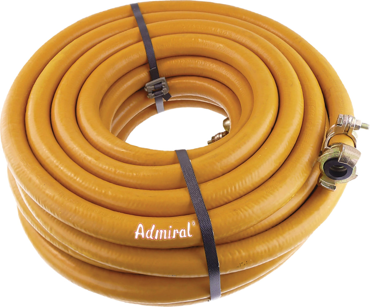 ADMIRAL Pressluftset Admi®Press 60 – 20 m, 19 mm Innen-Ø, gelb, mit Sicherheits-Klauenkupplung
