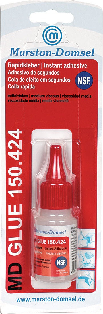 MARSTON Rapidkleber MD GLUE 150.424 20g NSF P1 farblos Flasche – 10 Stück