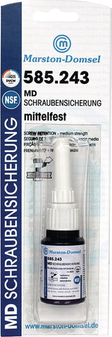 MARSTON Schraubensicherung 585.243 mittelfest hochviskos dunkelblau 10g Flasche – 10 Stück