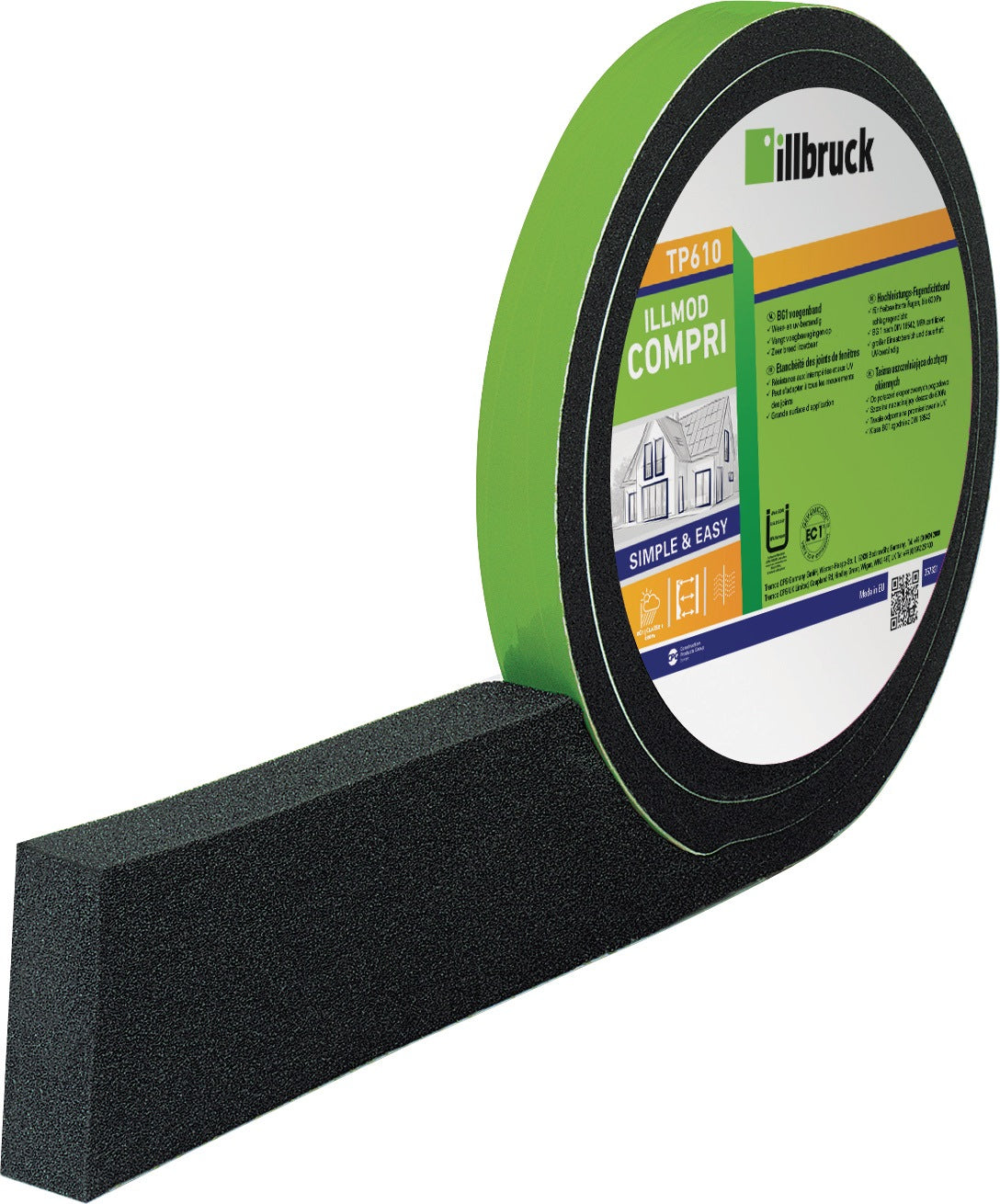 ILLBRUCK Fugendichtband illmod COMPRI TP610 10/2-4 – 11 Rollen à 10 m, anthrazit