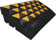 ADMIRAL Bordsteinrampe Admi®Ramp 600x300x100 mm Gummi schwarz – 15 t Tragkraft, mit Reflektoren