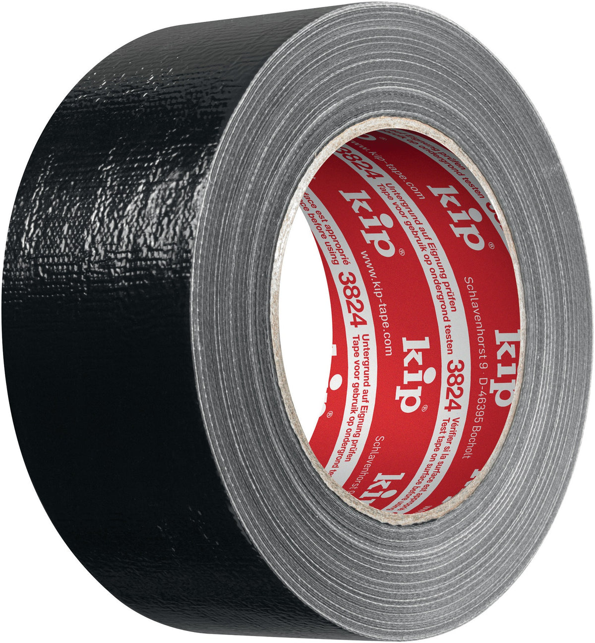 KIP Steinband 3824 silber 38 mm x 50 m – wasserabweisendes Gewebeband mit Hotmelt-Klebstoff