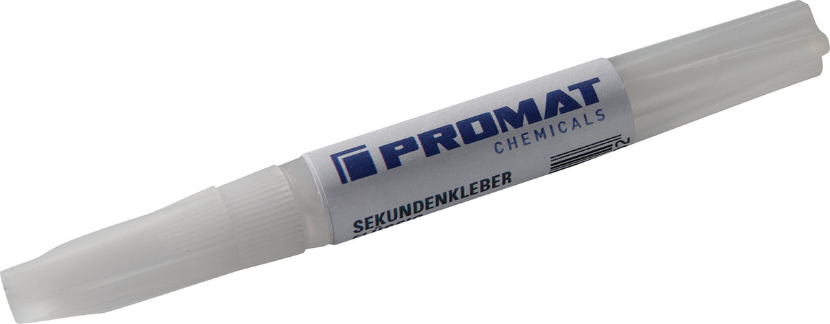 PROMAT CHEMICALS Sekundenkleber 5g transparent Dosierstift – Universeller Cyanacrylatkleber, geruchlos, kennzeichnungsfrei