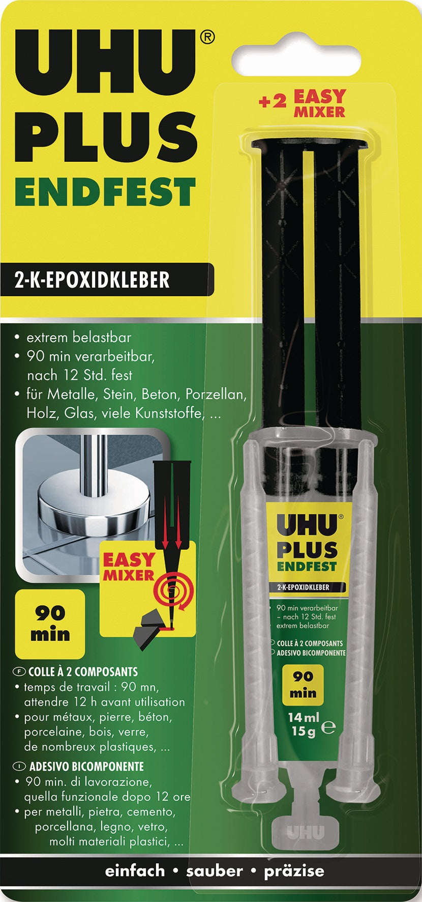 UHU PLUS ENDFEST 2K-Epoxidharzklebstoff 33g gelblich