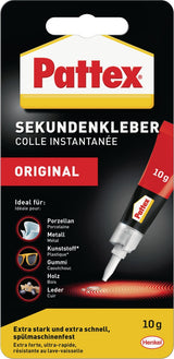 PATTEX Sekundenkleber Classic 3g farblos Tube – wasserfest D3, lösungsmittelfrei