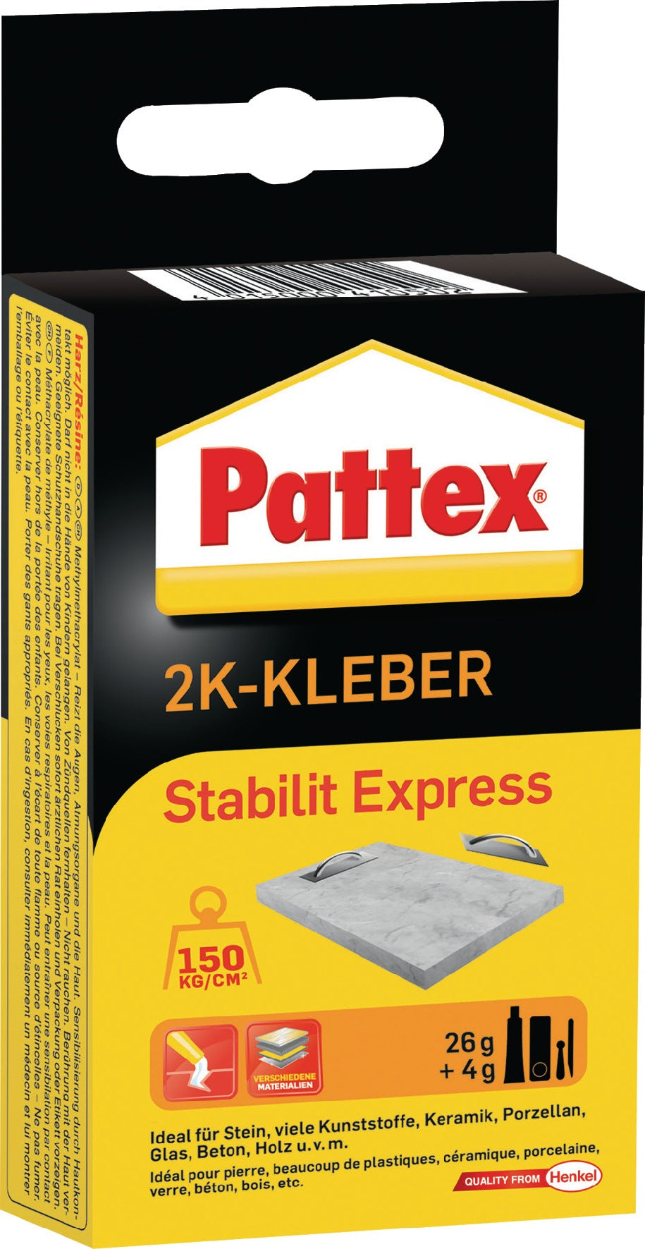 PATTEX Stabilit Express 2K-Methacrylklebstoff braun 30g Tube – schnelle Aushärtung