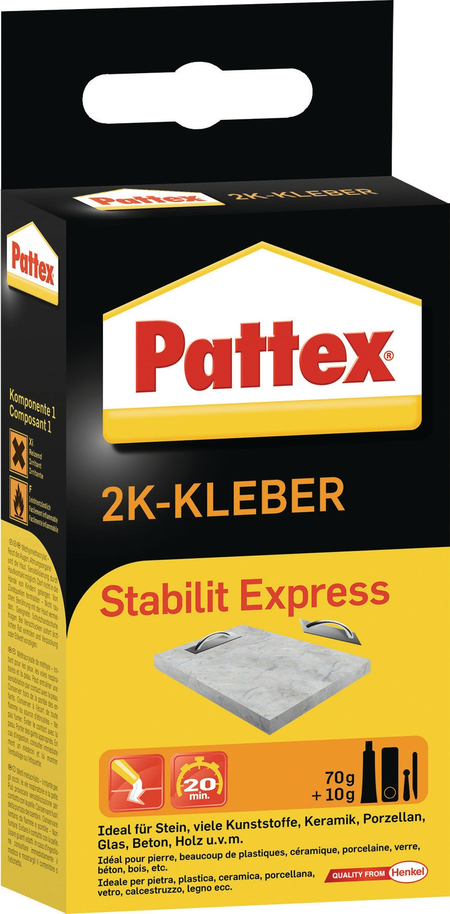 PATTEX Stabilit Express 2K-Methacrylklebstoff braun 30g Tube – schnelle Aushärtung