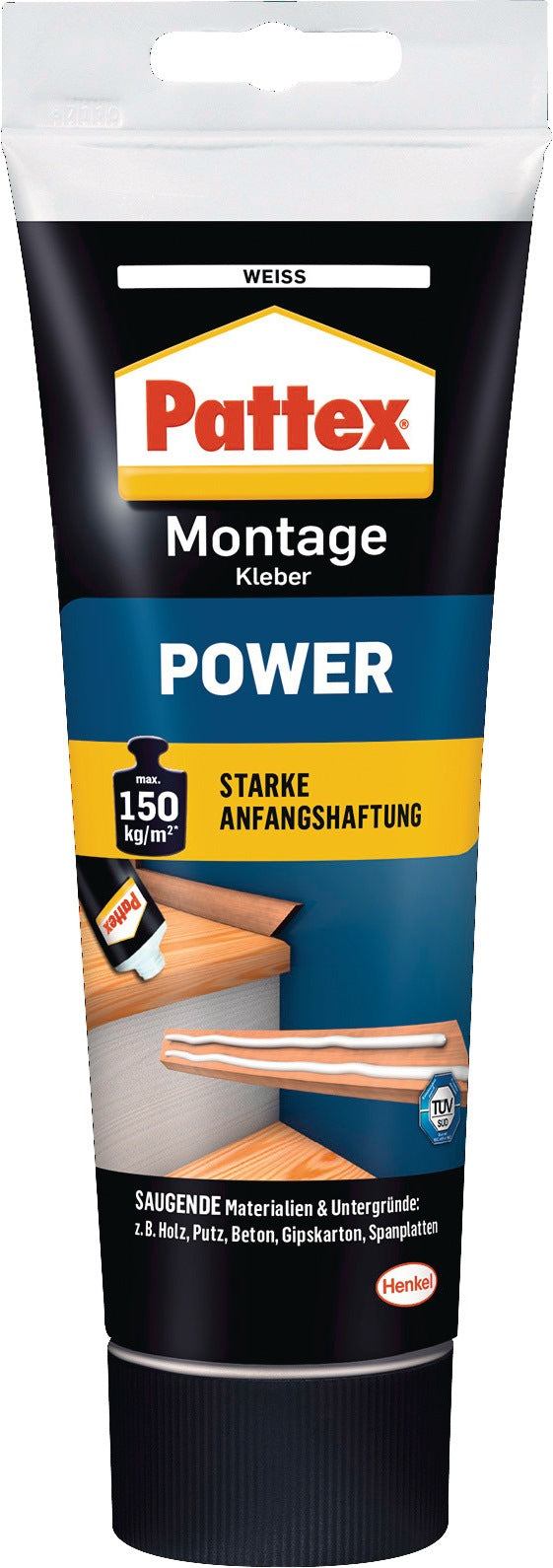 PATTEX Montagekleber POWER weiß 370g Kartusche – 12 Stück
