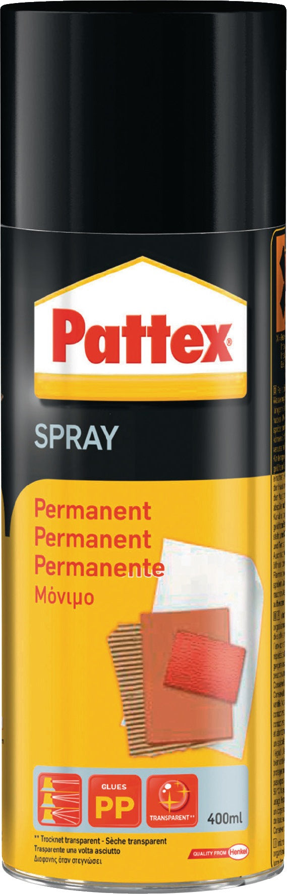 PATTEX Sprühkleber Power Spray permanent transparent/leicht beige 400 ml Spraydose