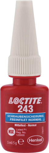 LOCTITE 243 Schraubensicherung 5 ml – Mittelfest, Blau, NSF-zertifiziert