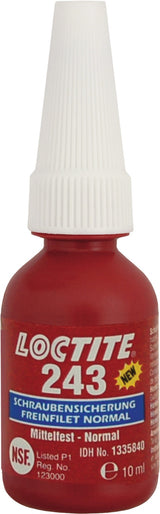LOCTITE 243 Schraubensicherung 5 ml – Mittelfest, Blau, NSF-zertifiziert