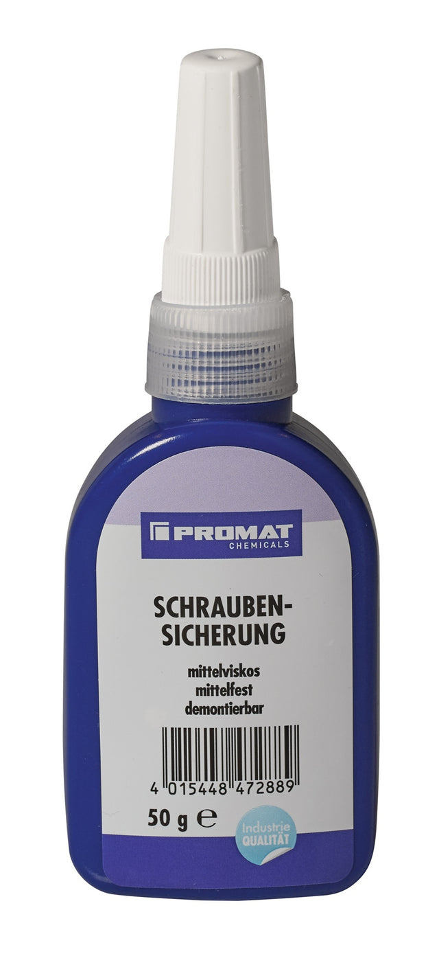 PROMAT CHEMICALS Schraubensicherung 50 g mittelfest blau Flasche – 10 Stück
