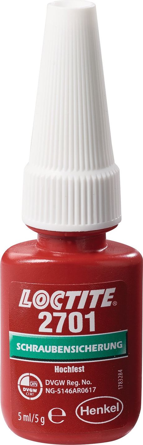 LOCTITE Schraubensicherung 2701, 5 ml Flasche, hochfest, niedrigviskos, grün
