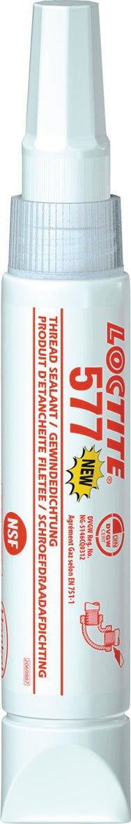 LOCTITE Gewindedichtung 577 mittelfest hochviskos gelb 50 ml Tube – 12 Stück