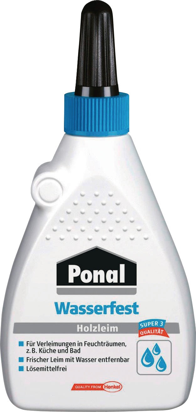 PONAL Holzleim Wasserfest/Super 3 120g EN 204: D3 Flasche – 12 Stück