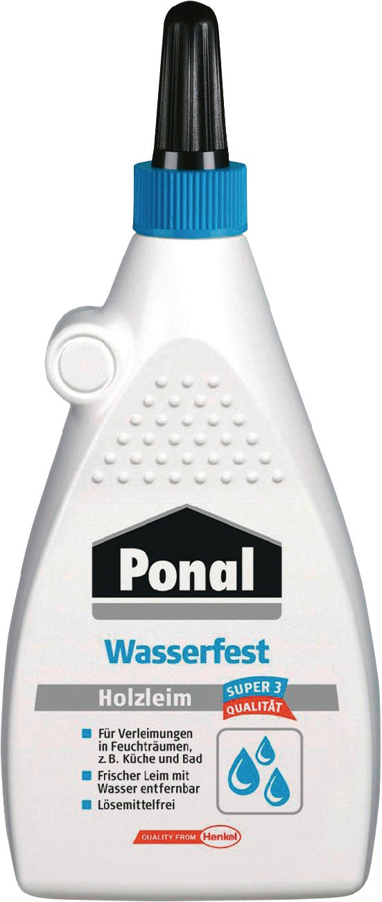 PONAL Holzleim Wasserfest/Super 3 120g EN 204: D3 Flasche – 12 Stück