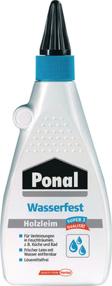 PONAL Holzleim Wasserfest/Super 3 120g EN 204: D3 Flasche – 12 Stück