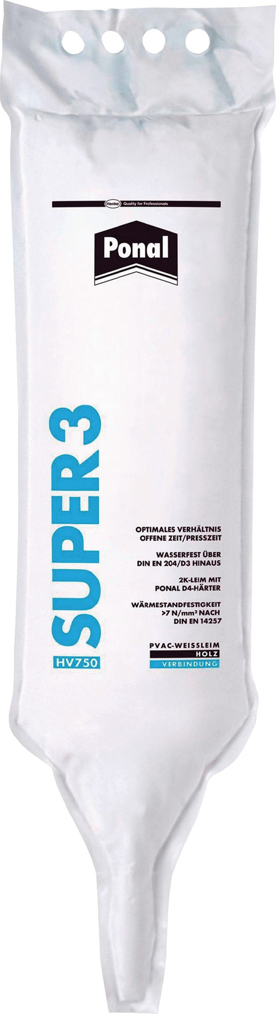 PONAL Holzleim Wasserfest Super 3 EN 204 D3, 5 kg Schlauchbeutel, 2er-Pack