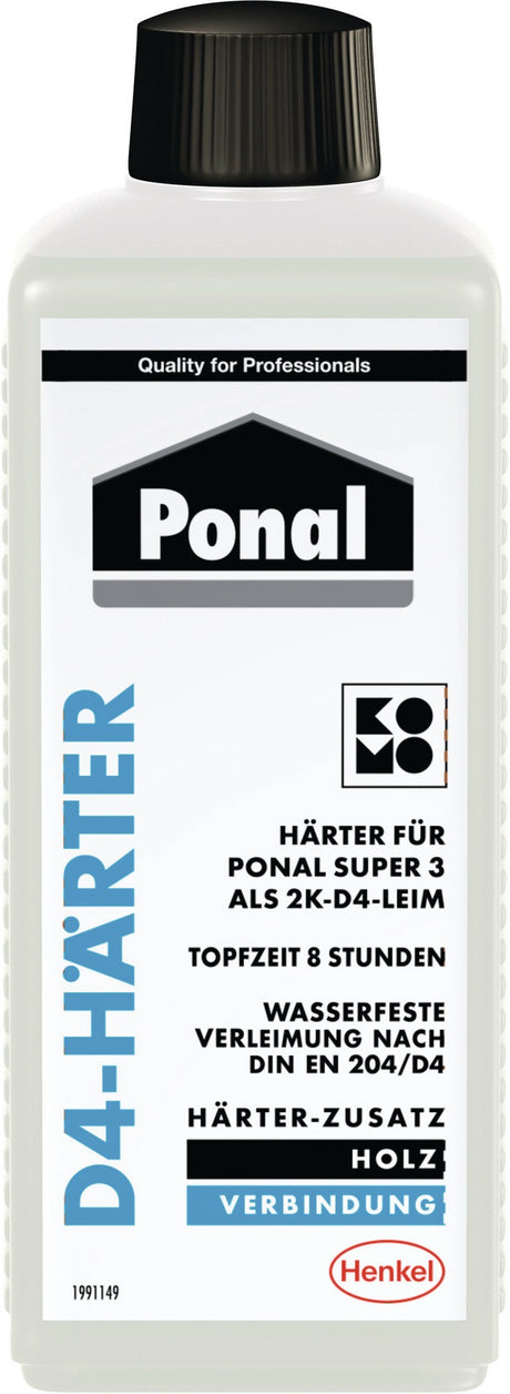 PONAL Härter D4 für Ponal Wasserfest (Super 3) PNI3N – 250 g Flasche, 6er-Pack