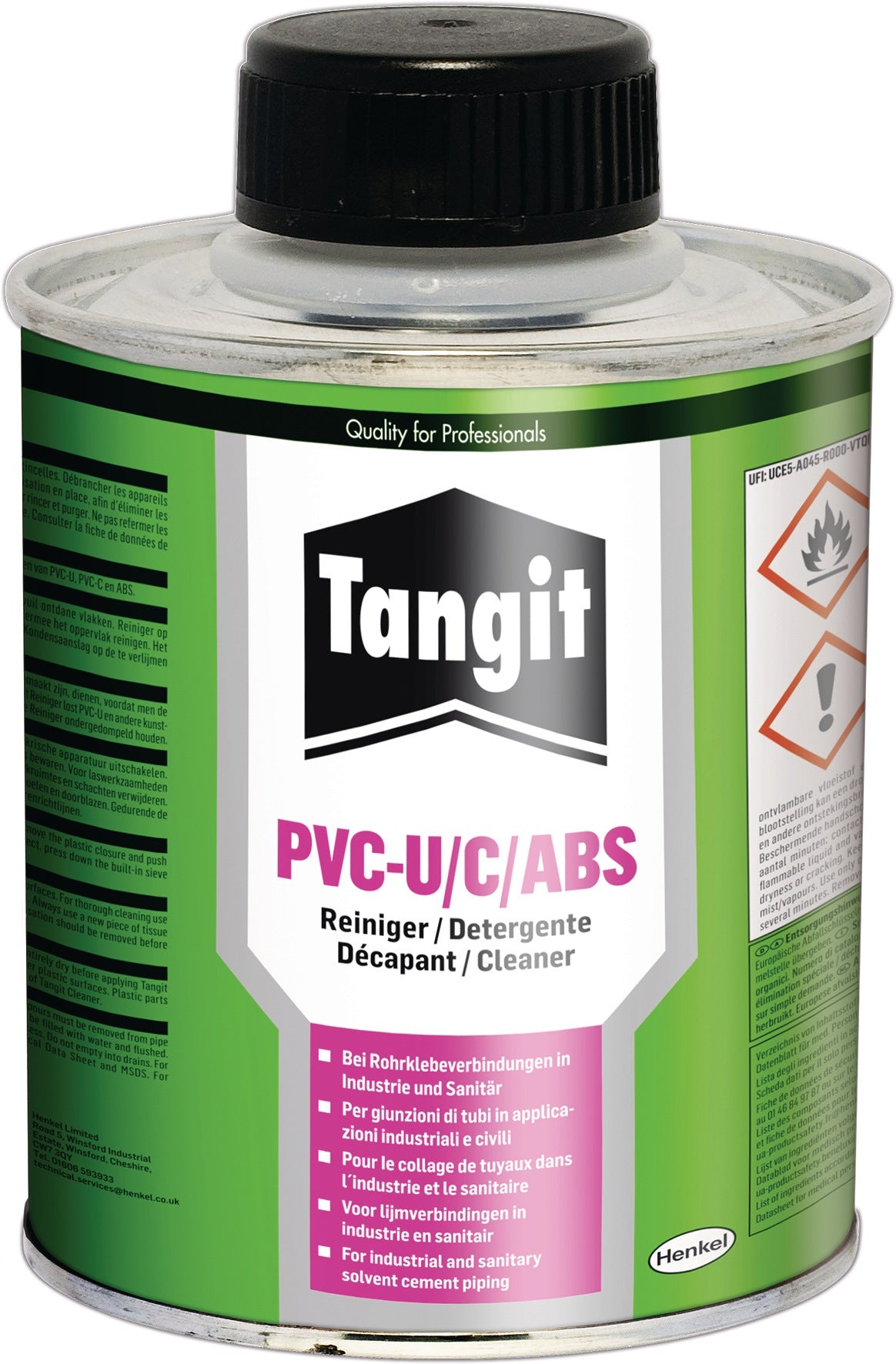 TANGIT Spezialreiniger PVC-U/PVC-C/ABS 125 ml Dose – Reinigung vor der Verklebung