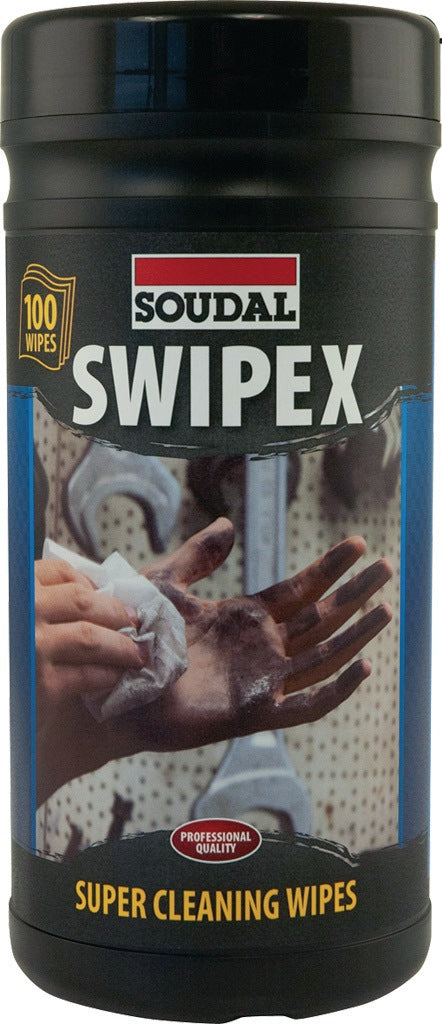 SOUDAL SWIPEX Reinigungstücher 100 Stück Dose – für Dichtstoffe, Silikon, PU-Schaum & Farben