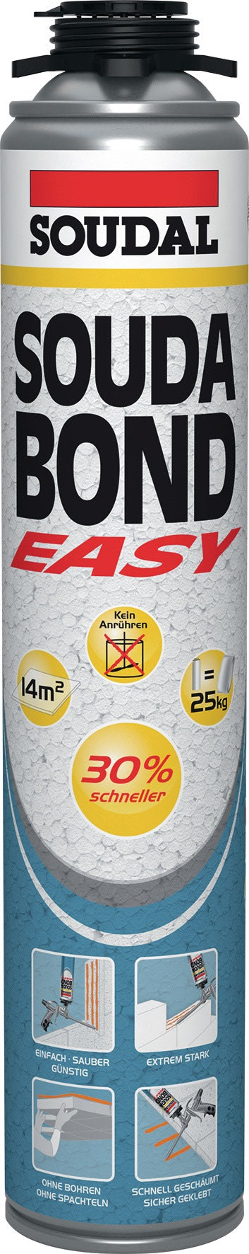 SOUDAL SOUDABOND EASY 1K PU-Klebstoff orange 800 ml Dose – 12 Stück