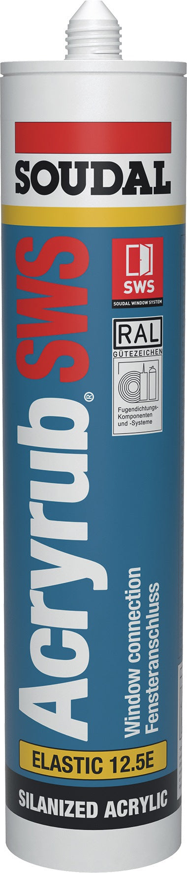 SOUDAL Acryl Acryrub SWS 310 ml weiß Kartusche – elastischer Dichtstoff, silikonfrei