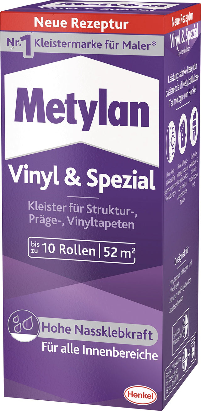 METYLAN Tapetenkleister Vinyl & Spezial 360g – 15er Pack für Mustertapeten