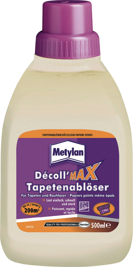 METYLAN Tapetenablöser Aktiv Konzentrat, lösemittelfrei, 500 ml Flasche, 12er Pack