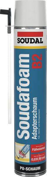SOUDAFOAM B2 1K-Montageschaum 500 ml champagner – 12 Dosen mit Einweghandschuhen