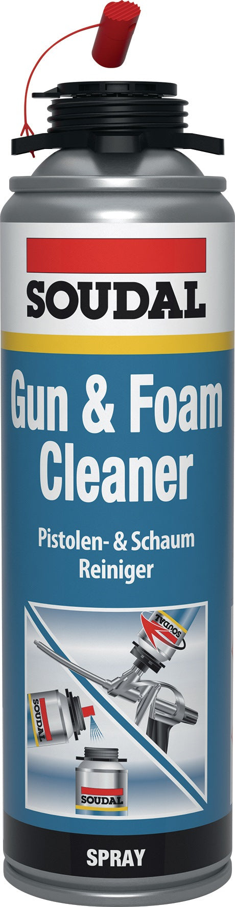 SOUDAL Pistolenreiniger 500 ml Dose – Aceton-Basis Reinigungsmittel für PU-Schaumpistolen