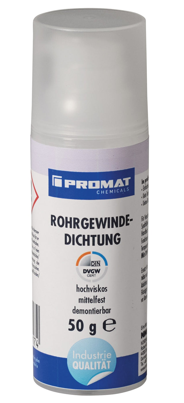 PROMAT CHEMICALS Rohrgewindedichtung mittelfest hochviskos gelb 50 g Pumpdosierer – 20 Stk.