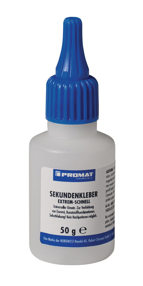 PROMAT CHEMICALS Sekundenkleber extrem schnell 20g farblos – 10 Stück Flaschen