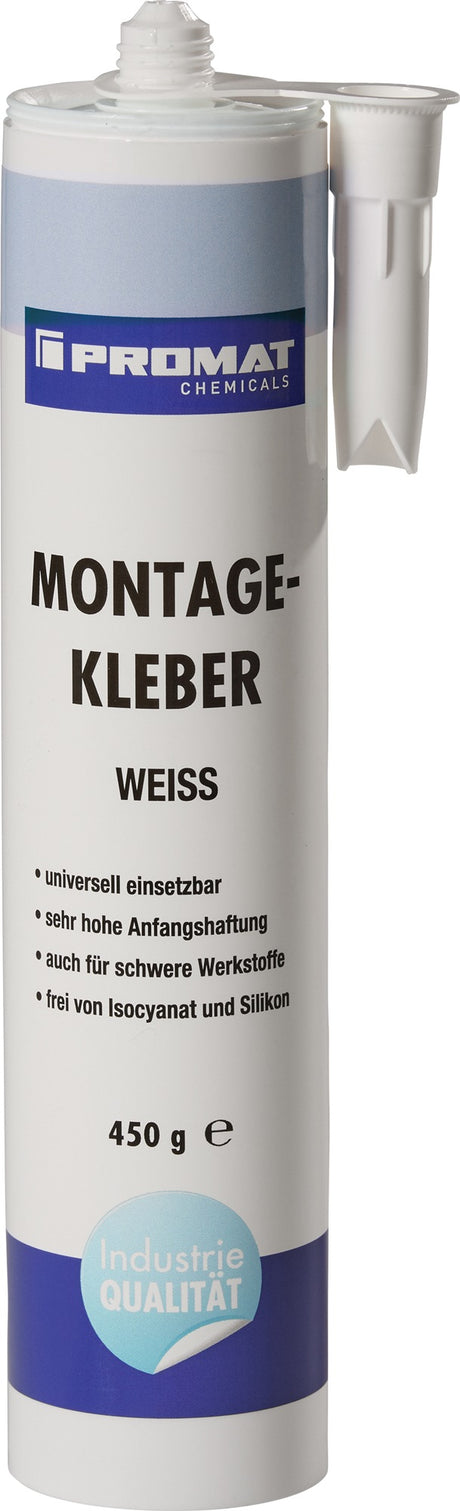 Montagekleber Profi weiß 450 g Kartusche PROMAT CHEMICALS – MS-Polymer, dauerelastisch, temperaturbeständig