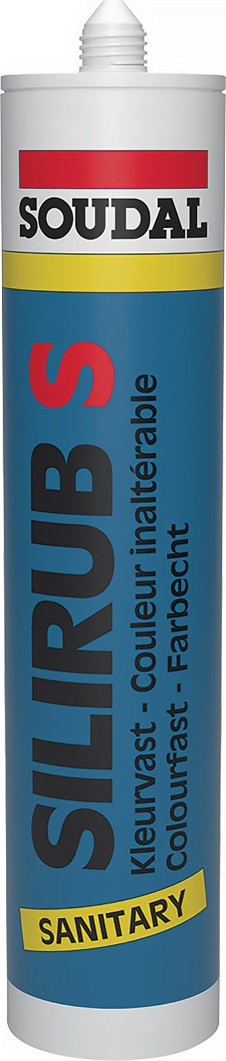 SOUDAL Sanitärsilikon Silirub S 300 ml Kartusche transparent – 15 Stück