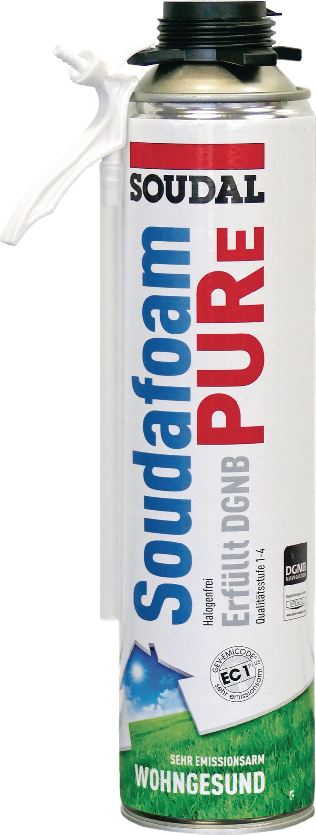 SOUDAFOAM PURe 1K-Montageschaum 500 ml B1 weiß von SOUDAL – 12 Dosen