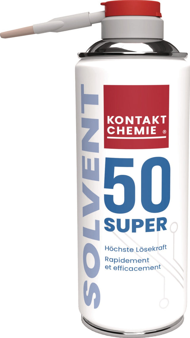 Etikettenlöser SOLVENT 50 SUPER 200ml Spraydose von KONTAKT CHEMIE – mit Dosierbürste, höchste Lösekraft