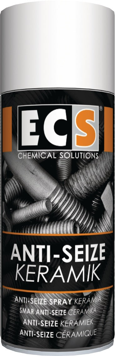 Anti-Seize Keramikpastenspray weiß 400 ml von ECS CHEMICAL SOLUTIONS – Hochtemperatur-Schmierstoff